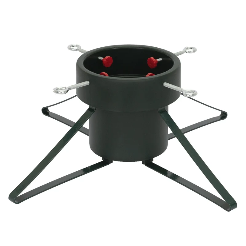 Weihnachtsbaumständer mit Wasserschale Dunkelgrün aus Metall für Bäume bis 250 cm