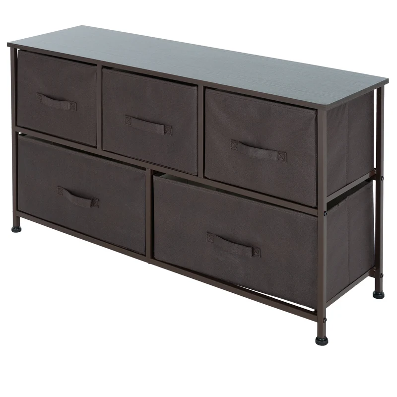 Kommode mit 5 Schubladen 100x30x54,5 cm Braun aus MDF ML-Design