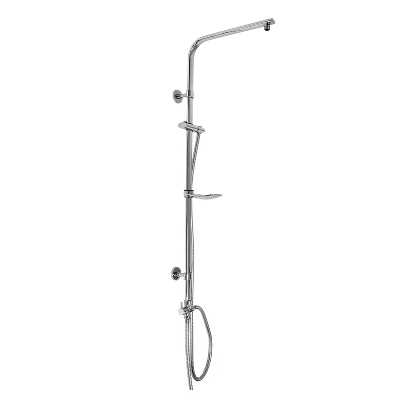 Duscharmatur 105 cm chrom für Regenduschen Oval