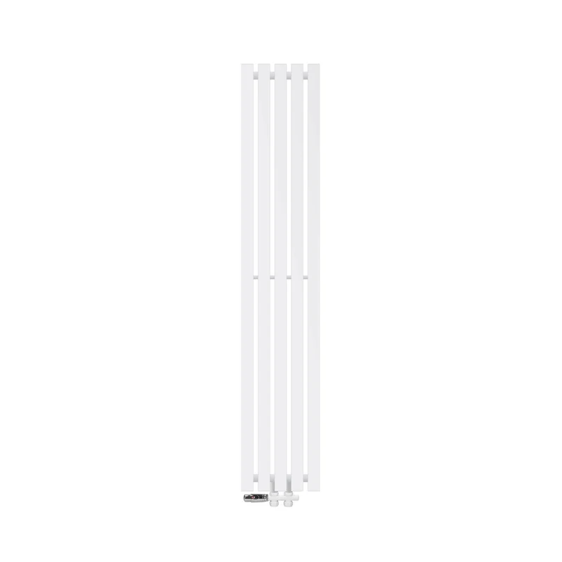 Badheizkörper Stella 260x1400 mm Weiß mit Boden Anschlussgarnitur