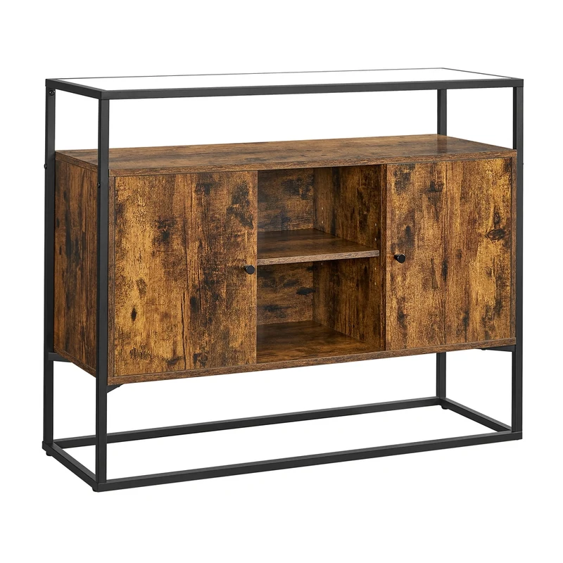 Beistellschrank mit Glasoberfläche