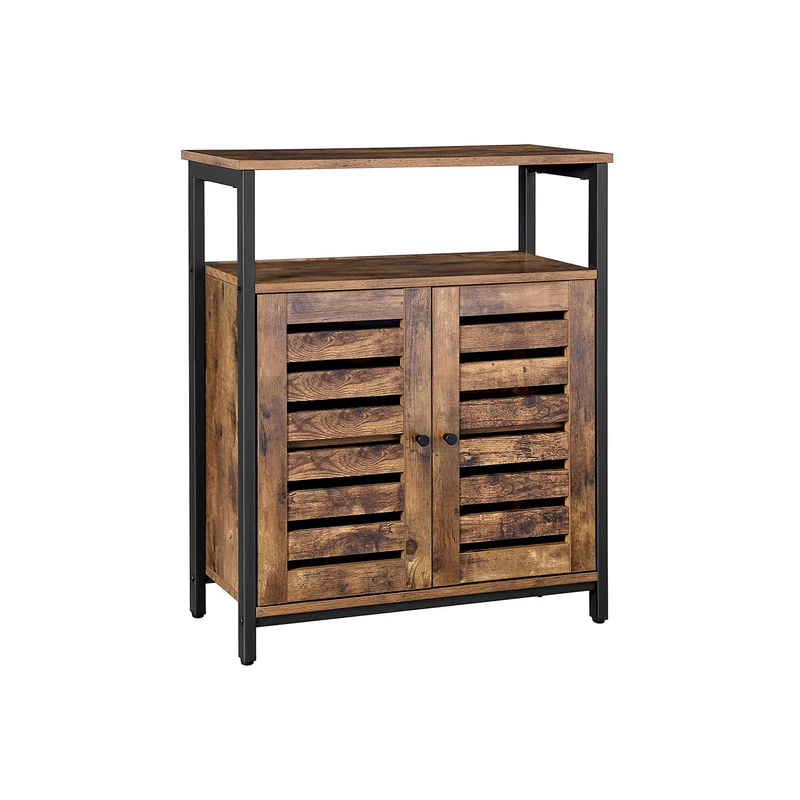 Sideboard mit Lamellentüren Industriestil