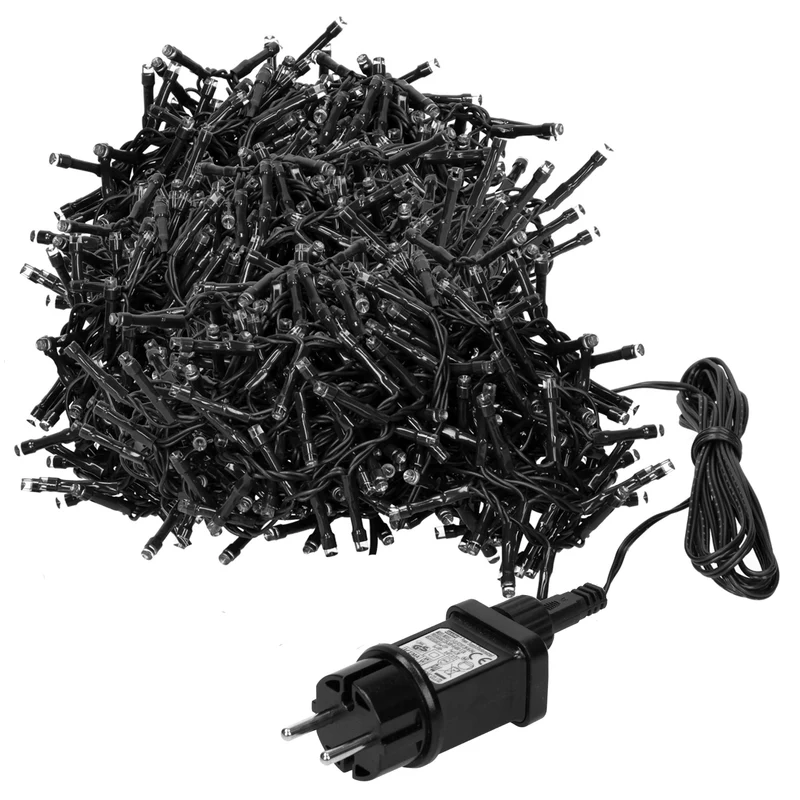 LED Cluster Lichterkette 39m, 3000 LEDs Kaltweiß, mit Timer und 8 Leuchtmodi, IP44 Innen/Außen