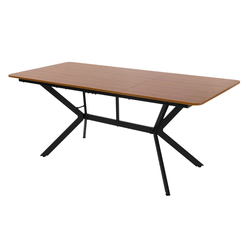 Esstisch aus Holz 180x80x75 cm Dunkelbraun Esszimmertisch für 6 Personen ML-Design