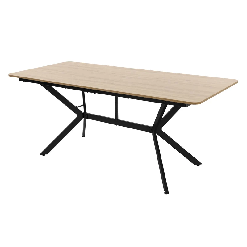 Esstisch aus Holz 180x80x75 cm Hellbraun Esszimmertisch für 6 Personen ML-Design