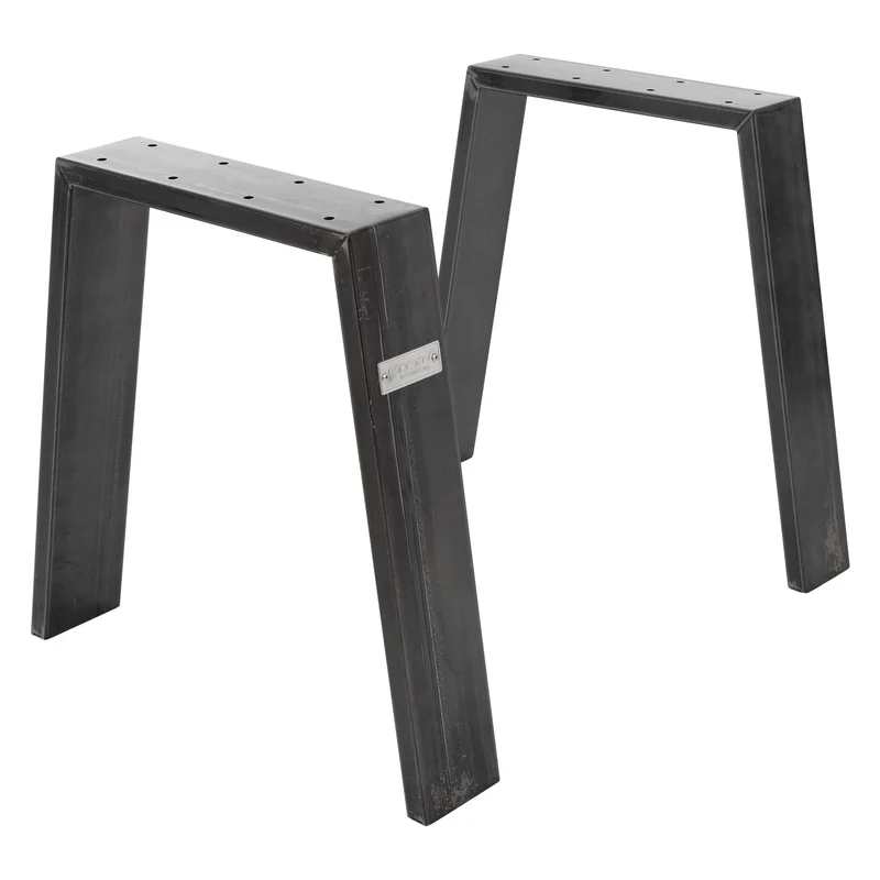 B-Ware 2er Set Tischbeine Bankkufen Loft 44x42 cm Industrial Profil 8x2cm Stahl U-Form ML-Design