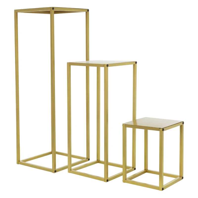 Blumenständer 3er Set Gold aus Metall ML-Design