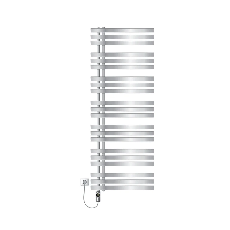 Badheizkörper Mittelanschluss 600x1600 mm Chrom mit Heizstab 900W LuxeBath