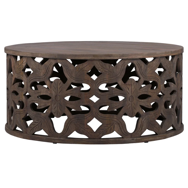 Couchtisch Ø 100x45 cm Natur aus Mangoholz WOMO-Design