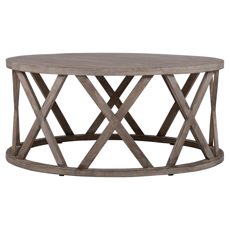 Couchtisch Ø 100x45 cm Braun aus Mangoholz WOMO-Design