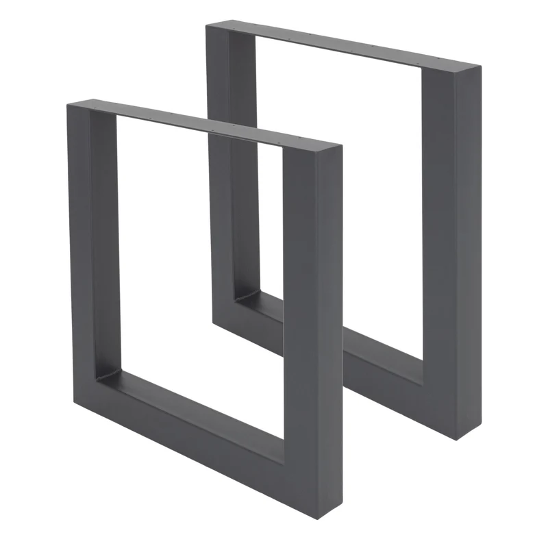 Tischbeine Tischgestell 2er Set U-Design 70 x 72,5 cm Anthrazit aus Stahl ML-Design