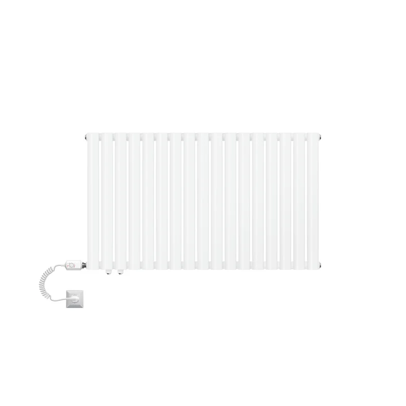 Elektrischer Badheizkörper Einlagig Horizontal mit Heizstab 600W 600x1020 mm Weiß LuxeBath