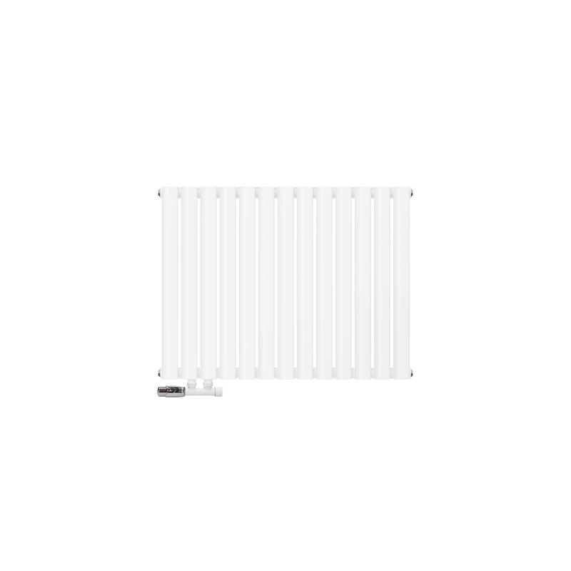 Paneelheizkörper Einlagig 600x780 mm Weiß mit Wand Anschlussgarnitur ML-Design