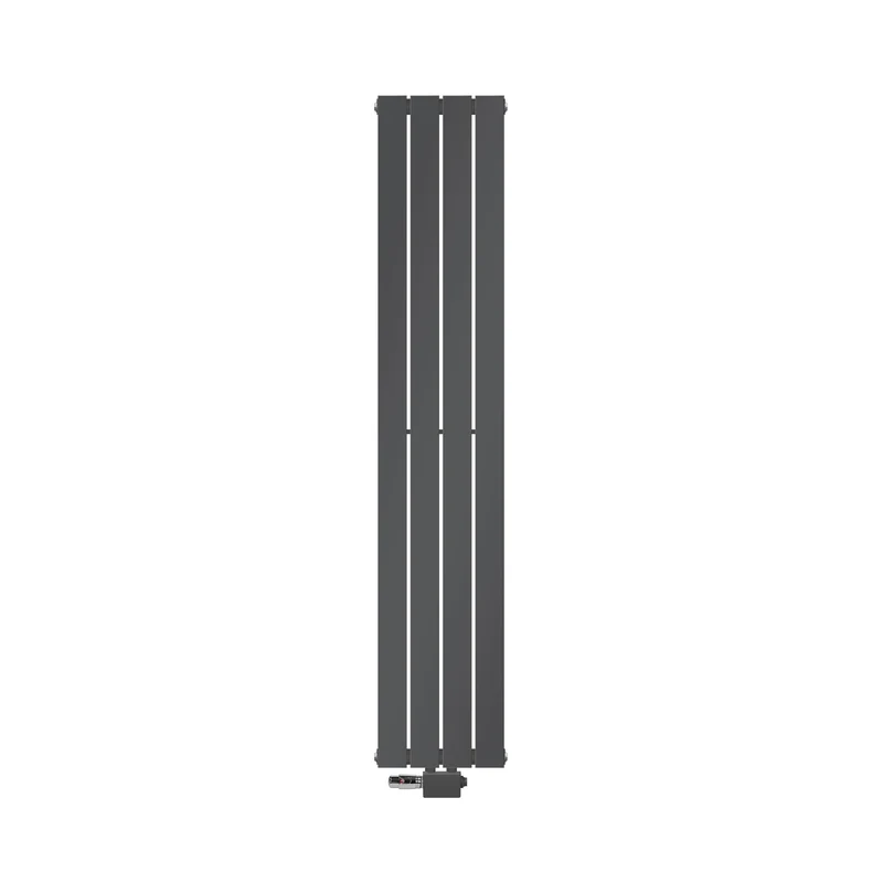 Paneelheizkörper Einlagig 30x160 cm Anthrazit mit Universale Anschlussgarnitur ML-Design