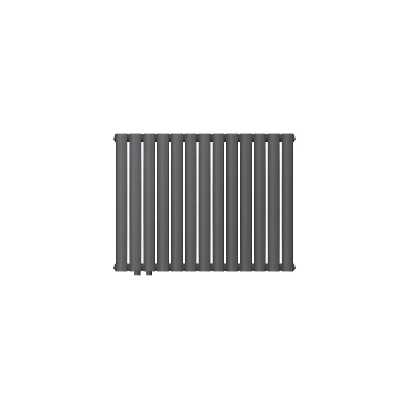 Paneelheizkörper horizontal Einlagig mit ovalen Röhren 600x780 mm Anthrazit mit Seitenanschluss ML-Design