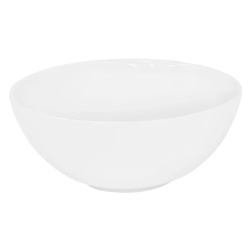 Waschbecken Rund ohne Überlauf Ø 32x13,5 cm Weiß aus Keramik LuxeBath