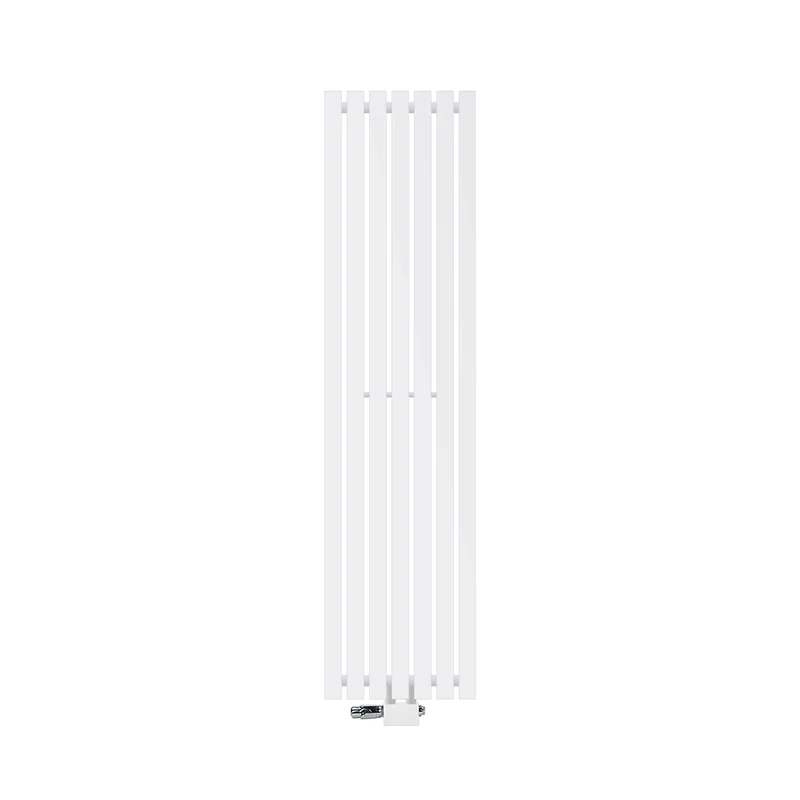 Badheizkörper Stella 370x1400 mm Weiß mit Universale Anschlussgarnitur