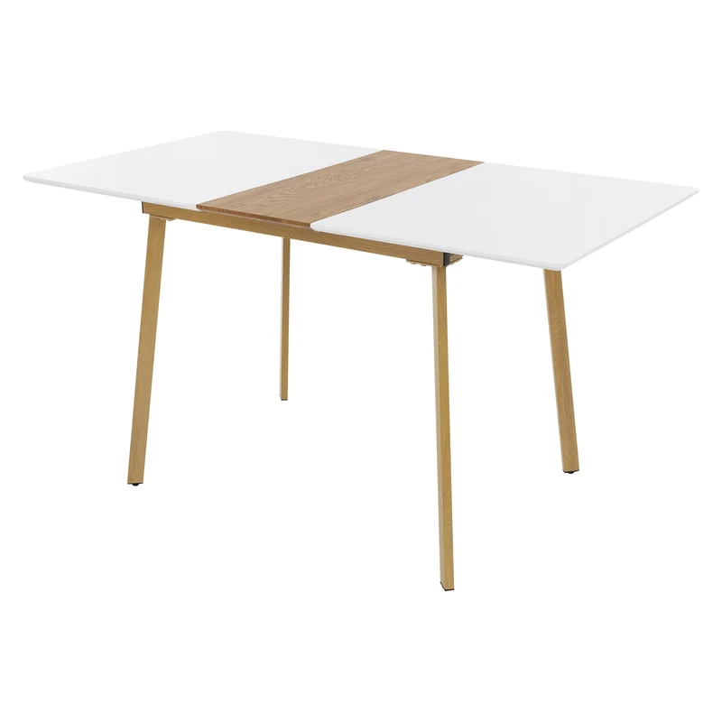 B-Ware Esstisch ausziehbar in Weiß 110-140x75 cm aus Holz Esszimmertisch für 4-6 Personen ML-Design