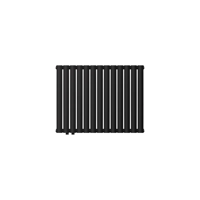 Badheizkörper Einlagig Horizontal 600x780 mm Schwarz matt mit Seitenanschluss LuxeBath