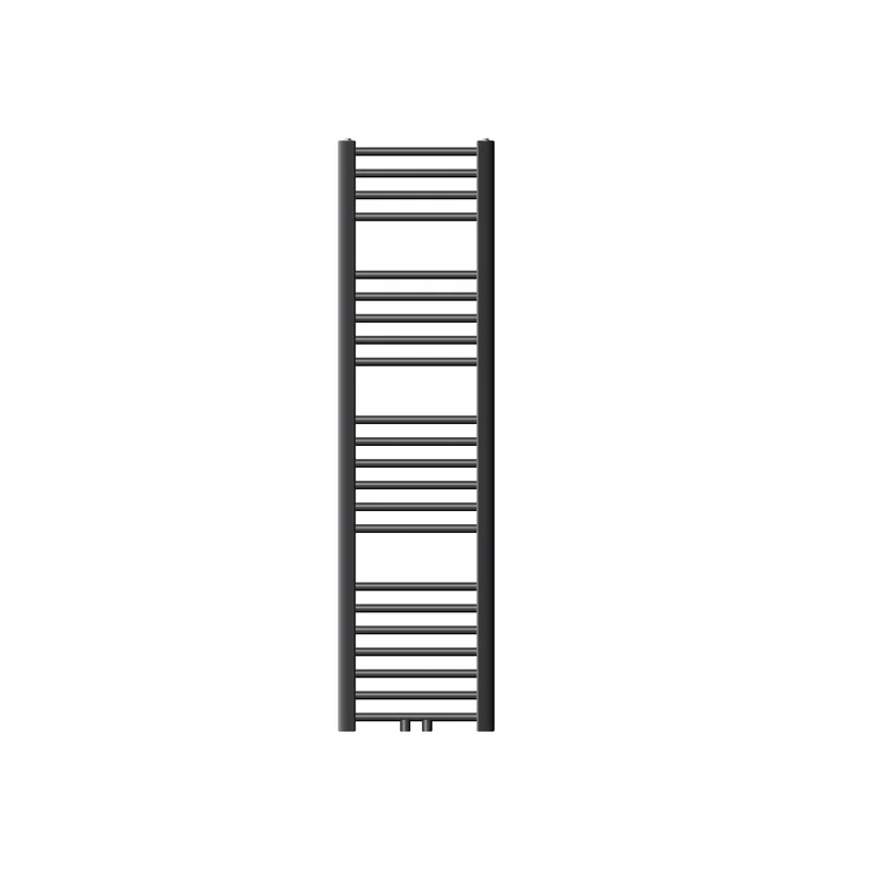 Badheizkörper Mittelanschluss 300x1400 mm Anthrazit gerade inkl. Montagematerial LuxeBath