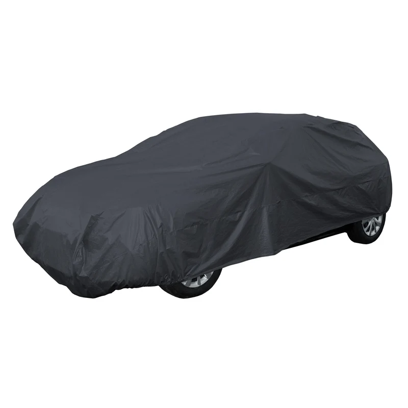 Autoabdeckung für Kompaktwagen 405x155x125 cm Schwarz aus Vliesstoff