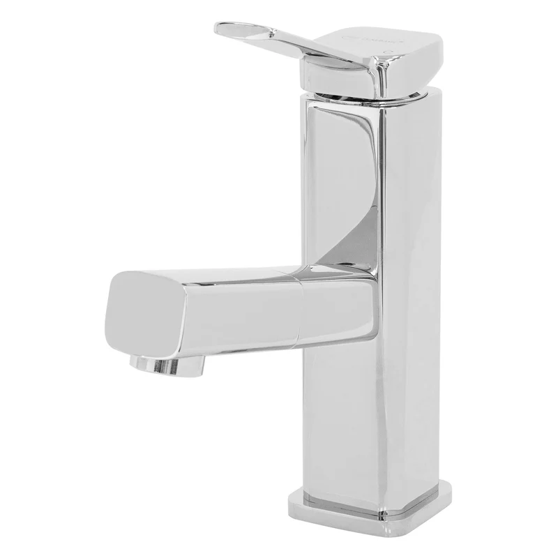 Waschtischarmatur fürs Badezimmer 160x50x190 mm Chrom aus Messing inkl. herausziehbarer Brause von LuxeBath