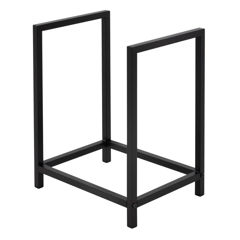 Kaminholzregal rechteckig 40x50x30 cm Dunkelgrau aus Stahl ML-Design