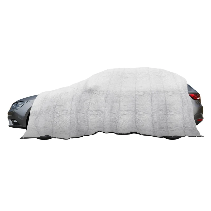 Schattennetz für Kleinwagen 2,5x3 m Silber/Schwarz aus Polyethylen