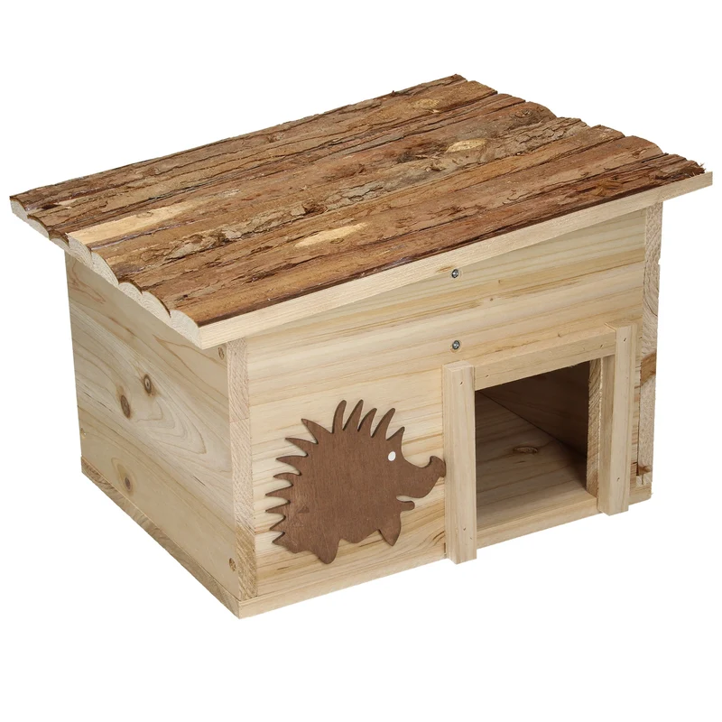 Igelhaus 30x24x21 cm Braun aus Kiefernholz