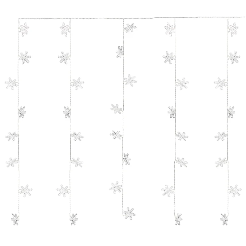 Weihnachtslichterkette LED Lichtervorhang mit 40 Warmweiße LEDs 100 cm inkl. Timer