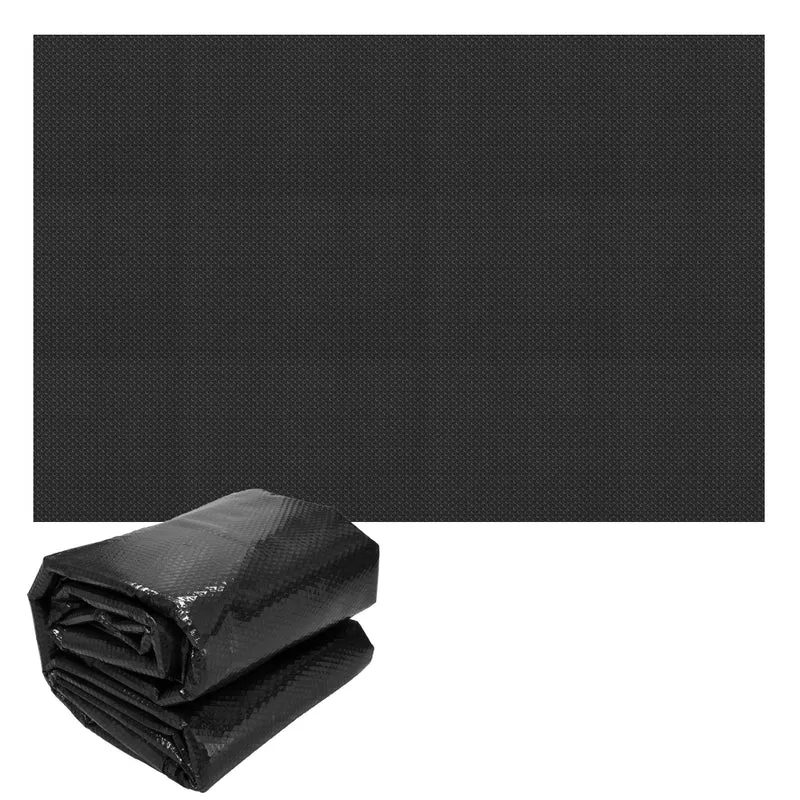 Pool Solarfolie Eckig 3x2 m 400µm Schwarz aus PE-Folie mit Luftkammern
