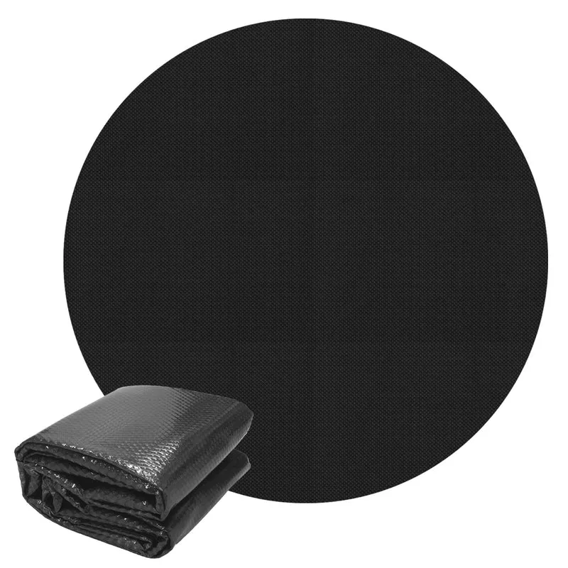 Pool Solarfolie Rund Ø 3,6 m 140µm Schwarz aus PE-Folie mit Luftkammern