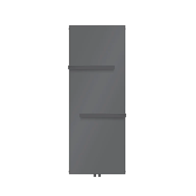 Badheizkörper 1600x604 mm Anthrazit mit Mittelanschluss inkl. 2x Handuchhalter ML-Design