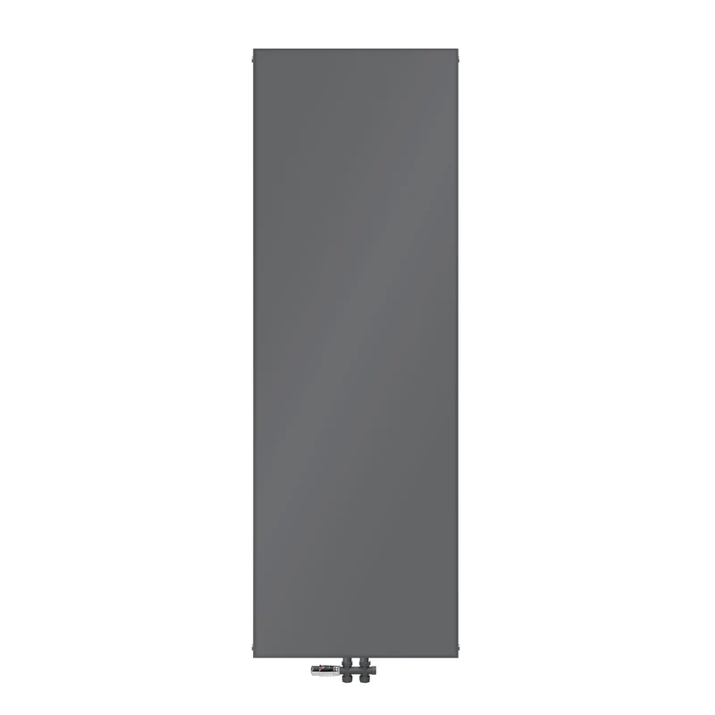 Badheizkörper 1800x604 mm Anthrazit mit Boden Anschlussgarnitur inkl. 1x Handuchhalter LuxeBath
