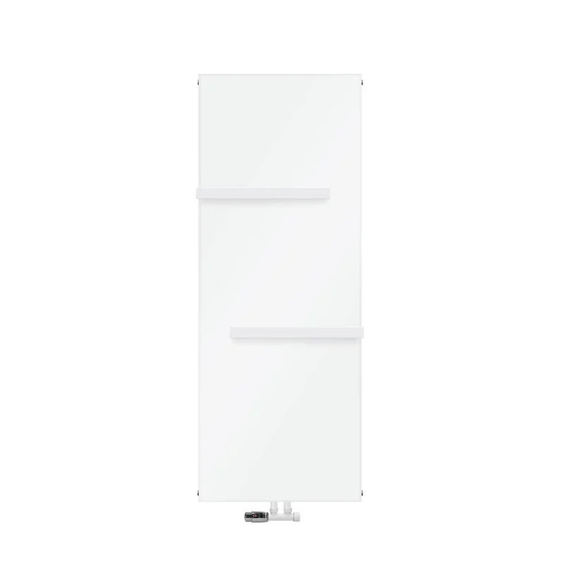 Badheizkörper 1600x604 mm Weiß mit Wand Anschlussgarnitur inkl. 2x Handuchhalter ML-Design