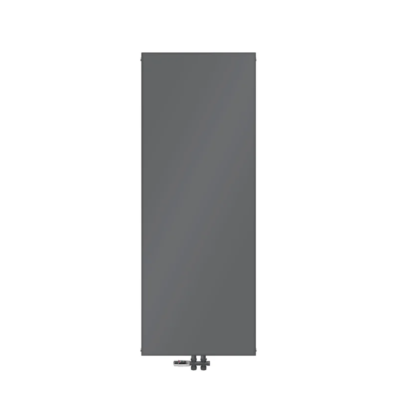 Badheizkörper 1600x604 mm Anthrazit mit Boden Anschlussgarnitur ML-Design