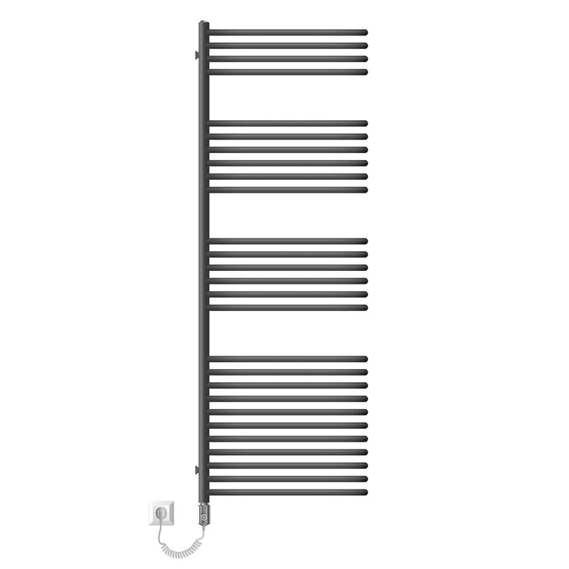 Elektrischer Badheizkörper mit Heizstab 1200W 500x1600 mm Anthrazit ML-Design