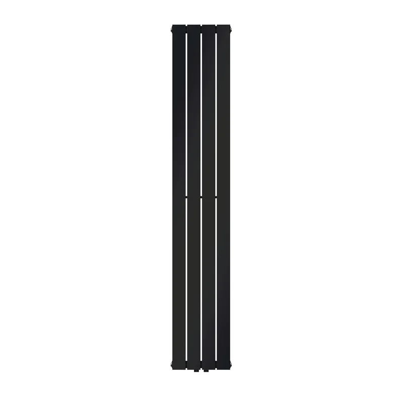 Paneelheizkörper Einlagig 1800x300 mm Schwarz matt mit Mittelanschluss LuxeBath