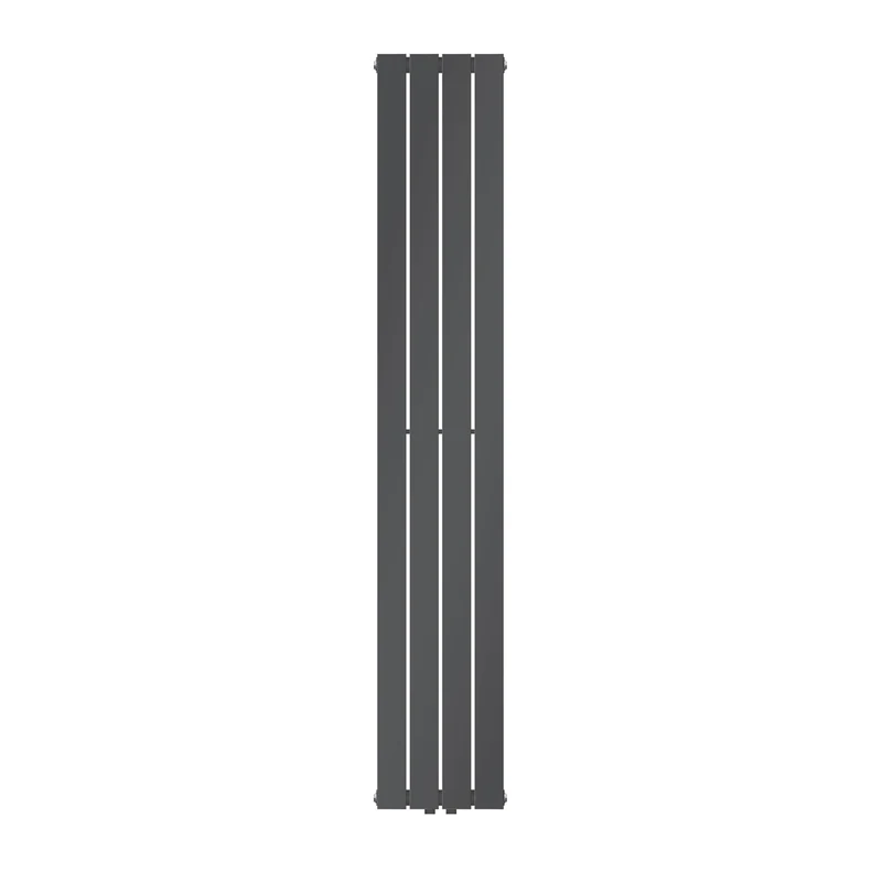Badheizkörper Einlagig Vertikal 1800x300 mm Anthrazit mit Mittelanschluss LuxeBath