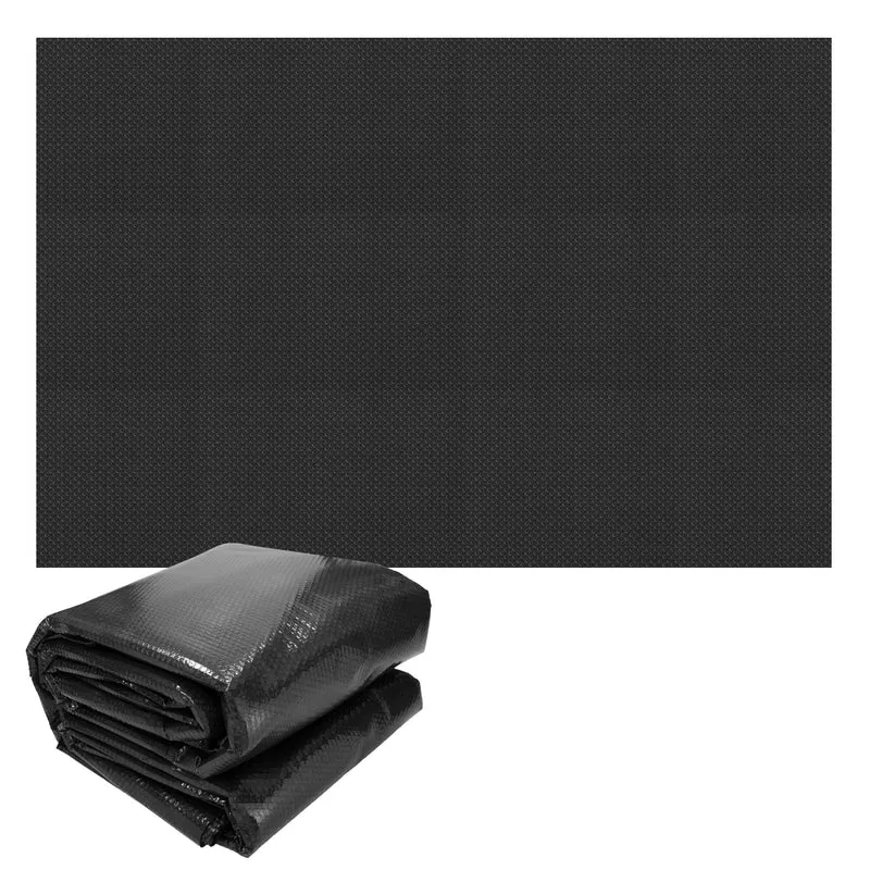 Pool Solarfolie Eckig 8x5 m 400µm Schwarz aus PE-Folie mit Luftkammern