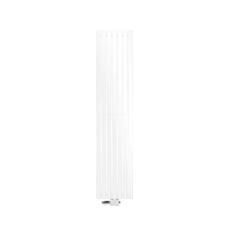 Badheizkörper Mittelanschluss 370x1800 mm Weiß mit Universal Thermostatventil LuxeBath