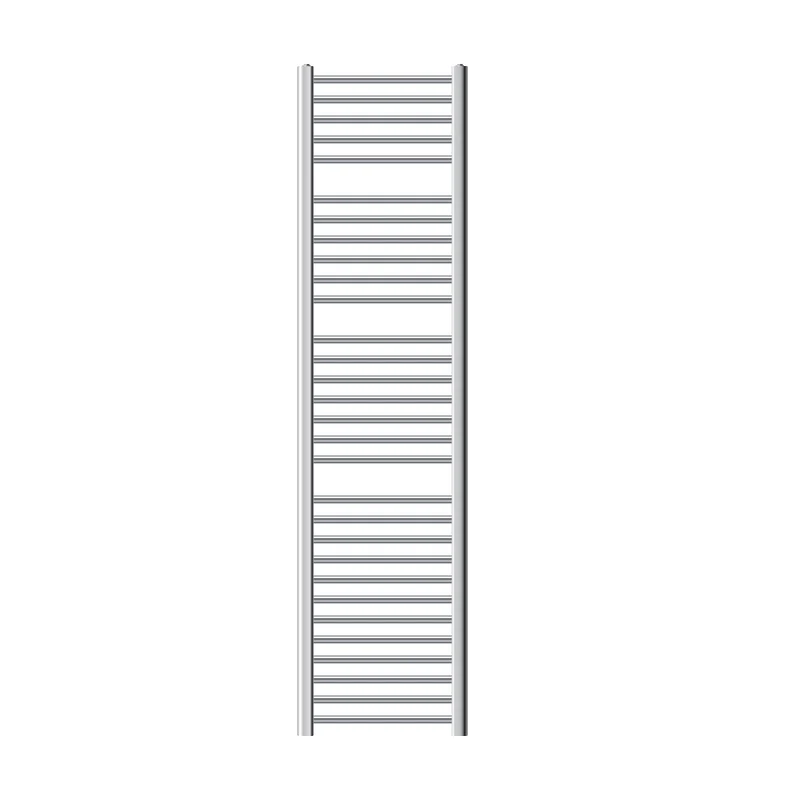 Elektrischer Badheizkörper mit Heizstab 900W 400x1800 mm Chrome gerade mit Seitenanschluss & Thermostat Digitalanzeige LuxeBath