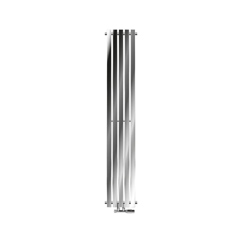 Badheizkörper Vertikal mit Mittelanschluss 1400x370 mm Chrome inkl. Wand Anschlussgarnitur LuxeBath