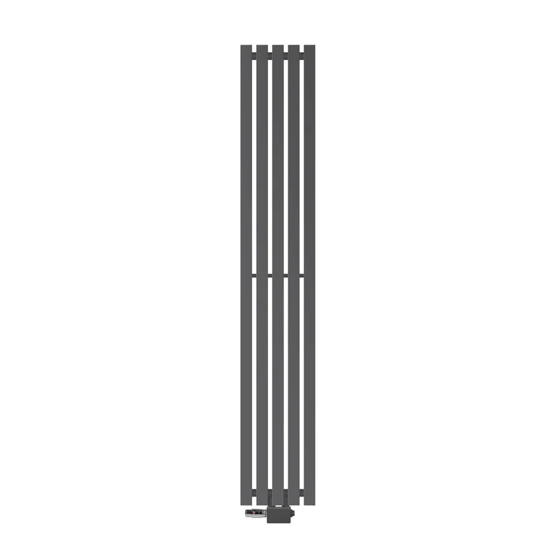 Vertikal Paneelheizkörper Stella 260x1600 mm Anthrazit mit Universale Anschlussgarnitur