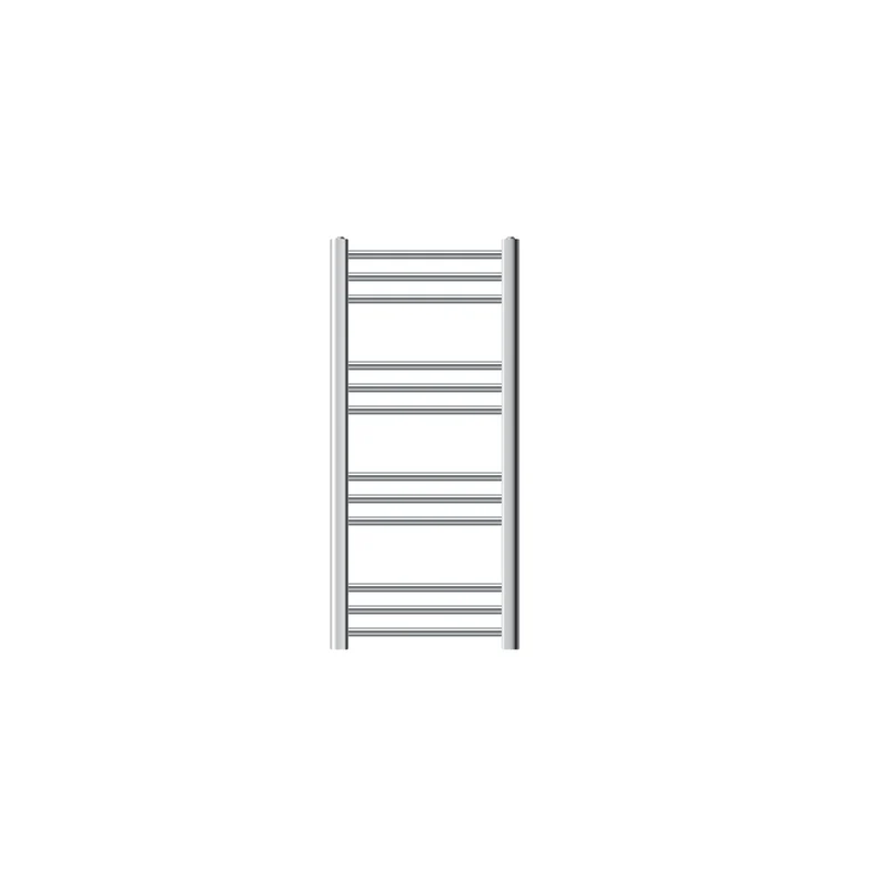 Elektrischer Badheizkörper mit Heizstab 600W 400x800 mm Chrome gerade mit Seitenanschluss & Thermostat Touchbedienung LuxeBath