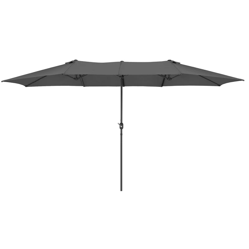 Doppelsonnenschirm 380x200 cm Anthrazit aus Polyester ML-Design