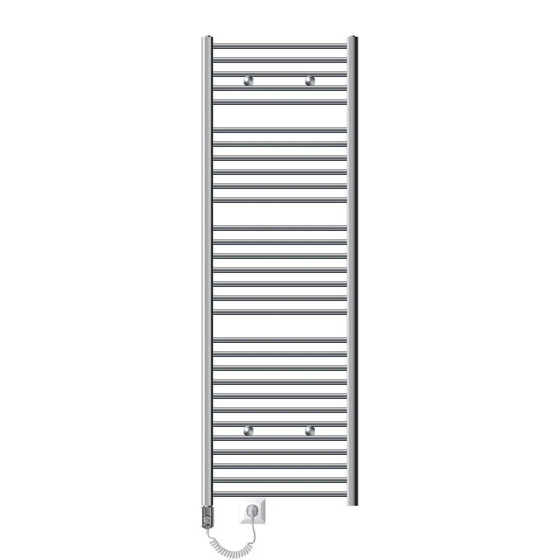 Badheizkörper Elektrisch mit Heistab 1200W 600x1800 mm Chrome gebogen mit Seitenanschluss