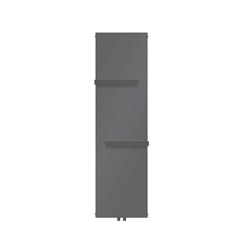 Badheizkörper Einlagig mit 2x Handtuchhalter 1600x452 mm Anthrazit mit Mittelanschluss LuxeBath