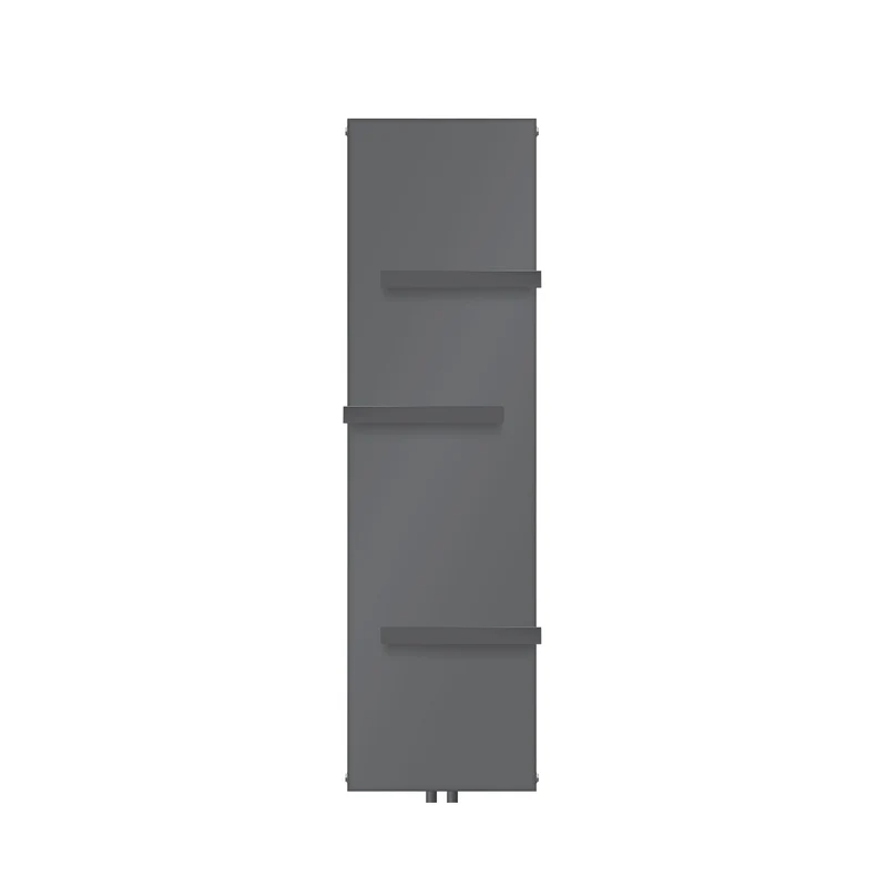 Badheizkörper 1600x452 mm Anthrazit mit Mittelanschluss inkl. 3x Handuchhalter ML-Design