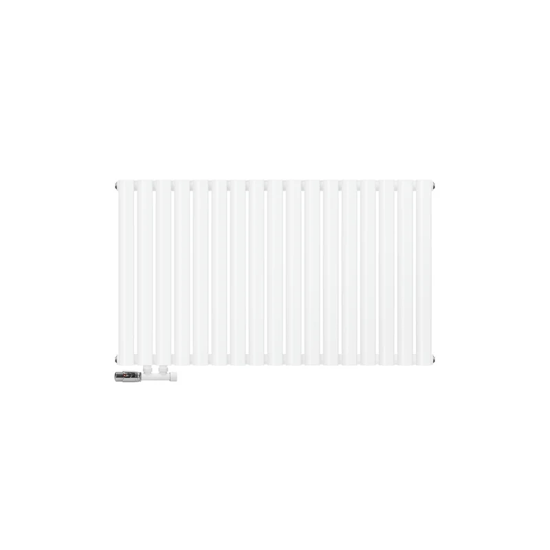 Paneelheizkörper Doppellagig 600x1020 mm Weiß inkl. Wand Anschlussgarnitur ML-Design
